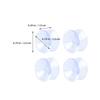30Pcs Double Sided PVC Suction Cups Transparent Non Slip Pads for Glass Tabletop Secure Grip Small Reusable Suction Pads