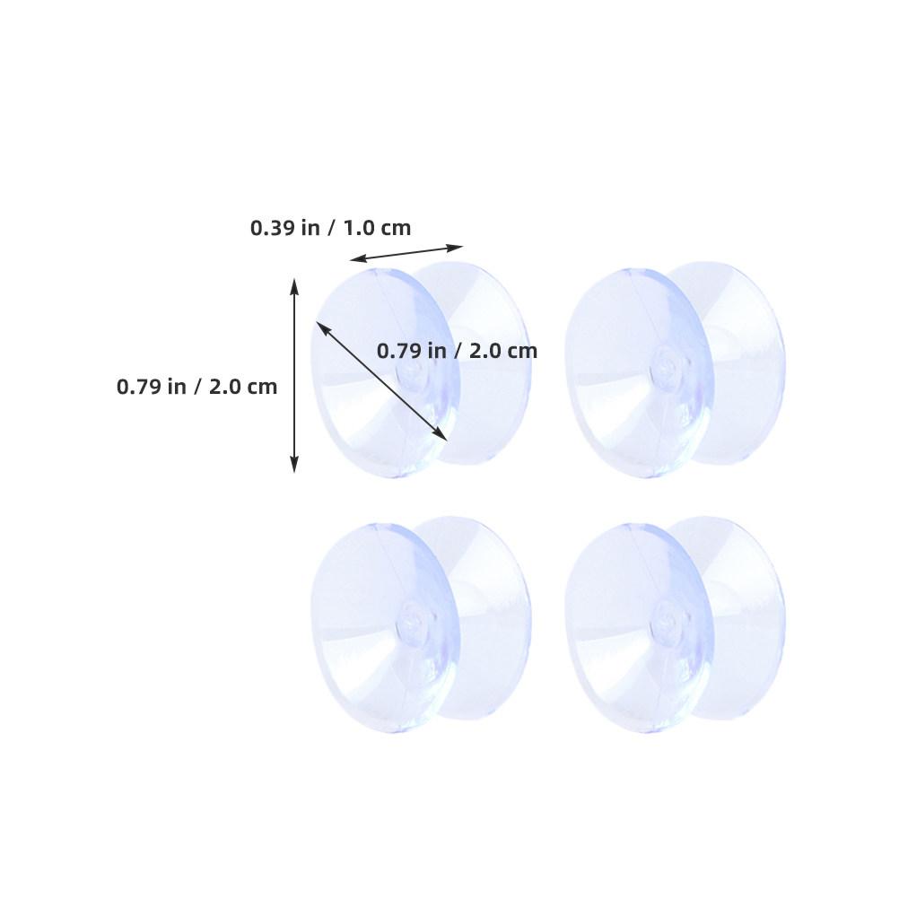 30Pcs Double Sided PVC Suction Cups Transparent Non Slip Pads for Glass Tabletop Secure Grip Small Reusable Suction Pads