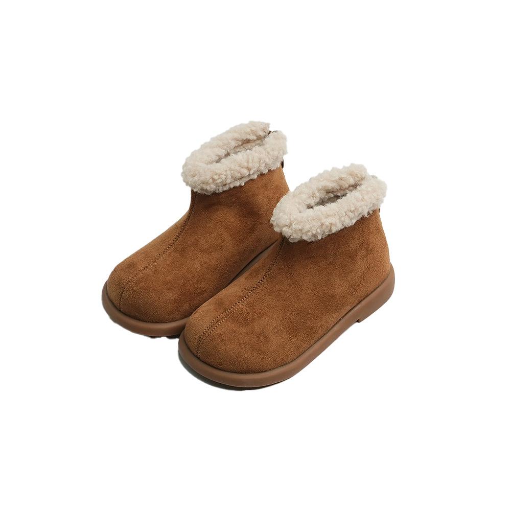 XSHX Retro "Miao Chelsea" Children's Short Boots Rear Zipper Rubber Sole Boys and Girls 248113