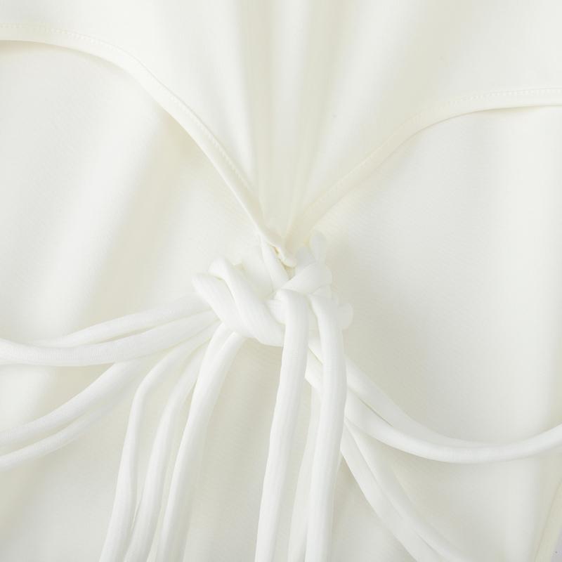 INCERUN Men Cutcut Long Sleeve Bandage Cropped Pullover Tops