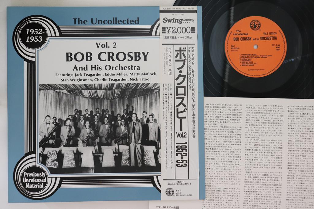 LP deska BOB CROSBY - Nesestavený Bob Crosby a jeho orchestr RJL3122 HINDSIGHT 1985 Japonsko Obi Jazz Použité