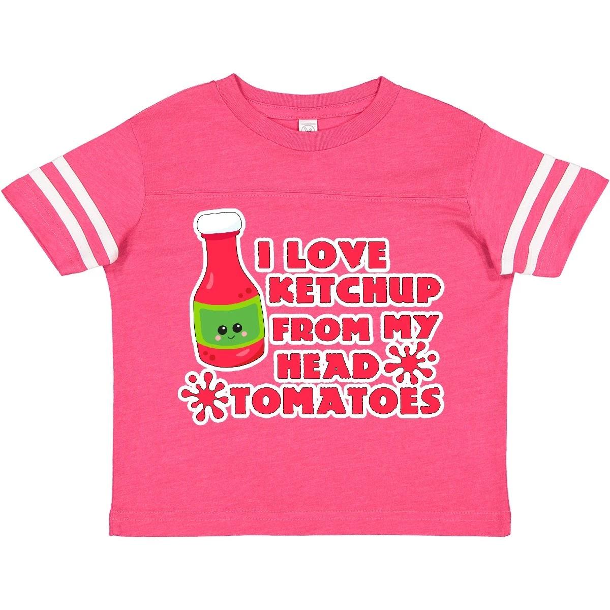 Inktastic I Love Ketchup From My Head Tomatoes Toddler T-Shirt Pop Culture Face 100