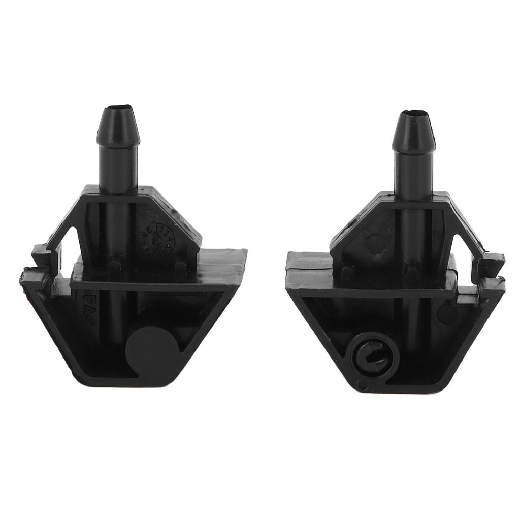Pair of Front Windshield Washer Nozzle 28932‑JD000 ABS Black Wearproof Replacement for Nissan