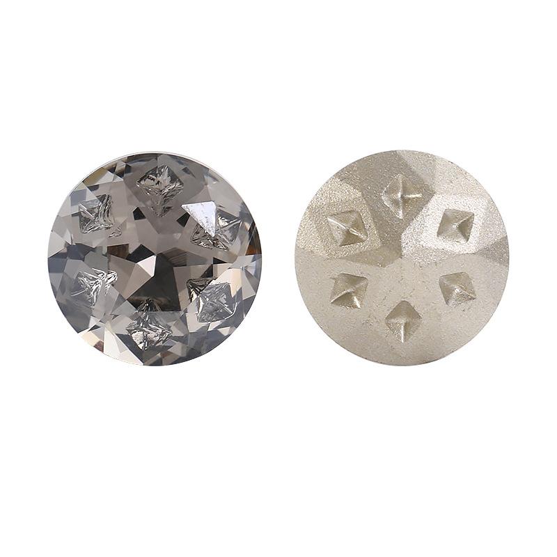 Lan Guang Round Shape K9 Glass Rhinestones Bulk Pointback Crystal Rhinestones for Garment Nail Decoration