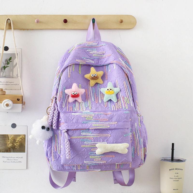 Backpack Korean version Japanese star college wind backpack niche design fresh girl campus class student schoolbag