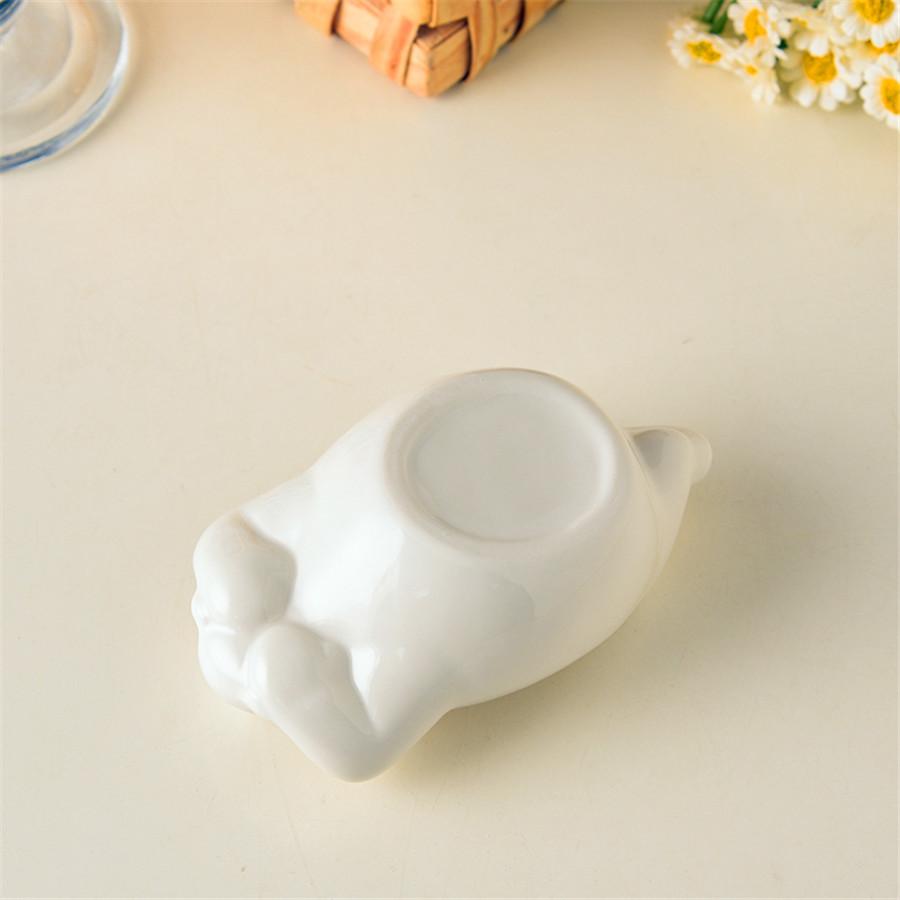 1PC ceramic pigment dish, pigment container, creative polar bear painting pigment dish