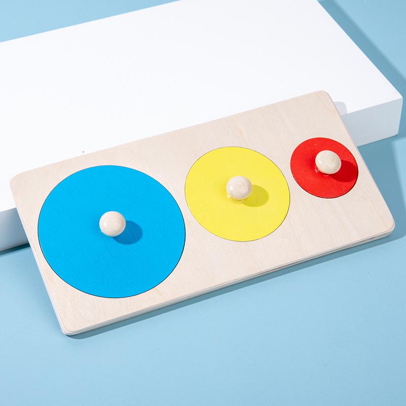 Children's Montessori Wooden Geometric Shape Puzzle and Color Matching Blocks Toy