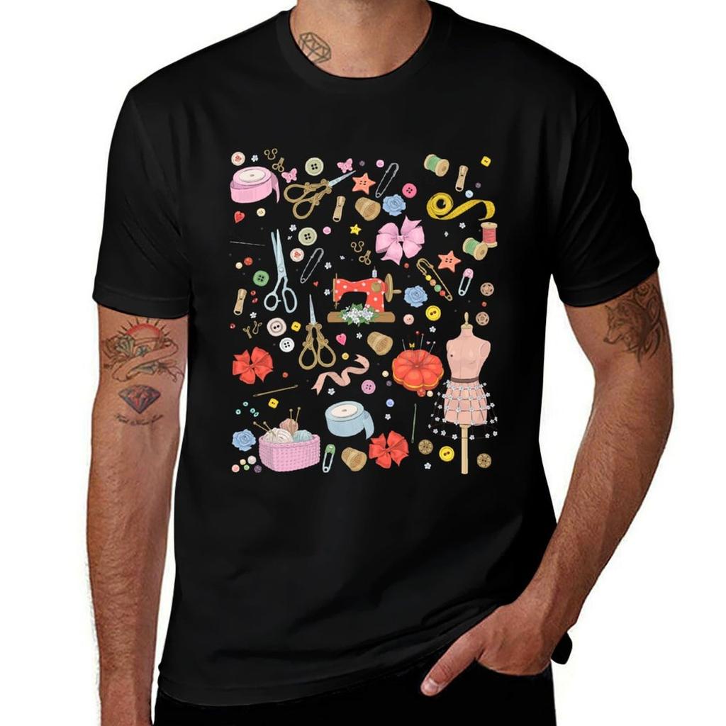 Sewing Kit Tshirt Work Daily Short Sleeve Top