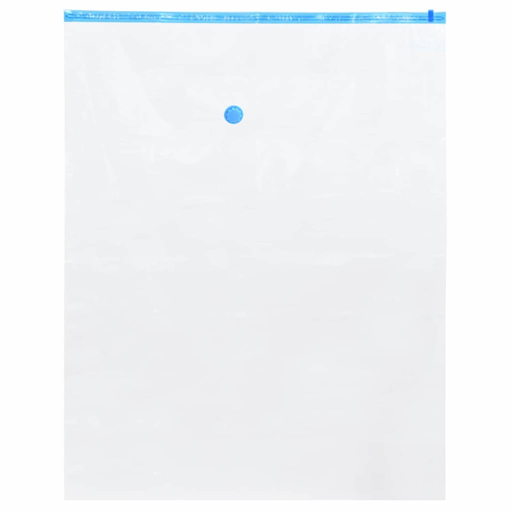 Storage Bags 10 pcs Transparent and Blue 100 x 80 cm