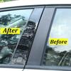 6pcs/set Car Door Window Pillars B-pillar Post Trim Stickers PC Plastic for Toyota Corolla 2014-2018