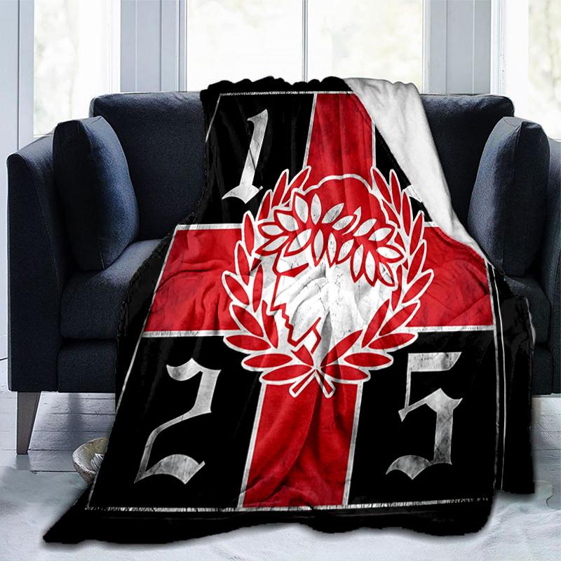 Coperta con Stemma Olympiacos FC Adatta per Divani, Letti, Uffici e Campeggio - Regalo Perfetto per Halloween Natale