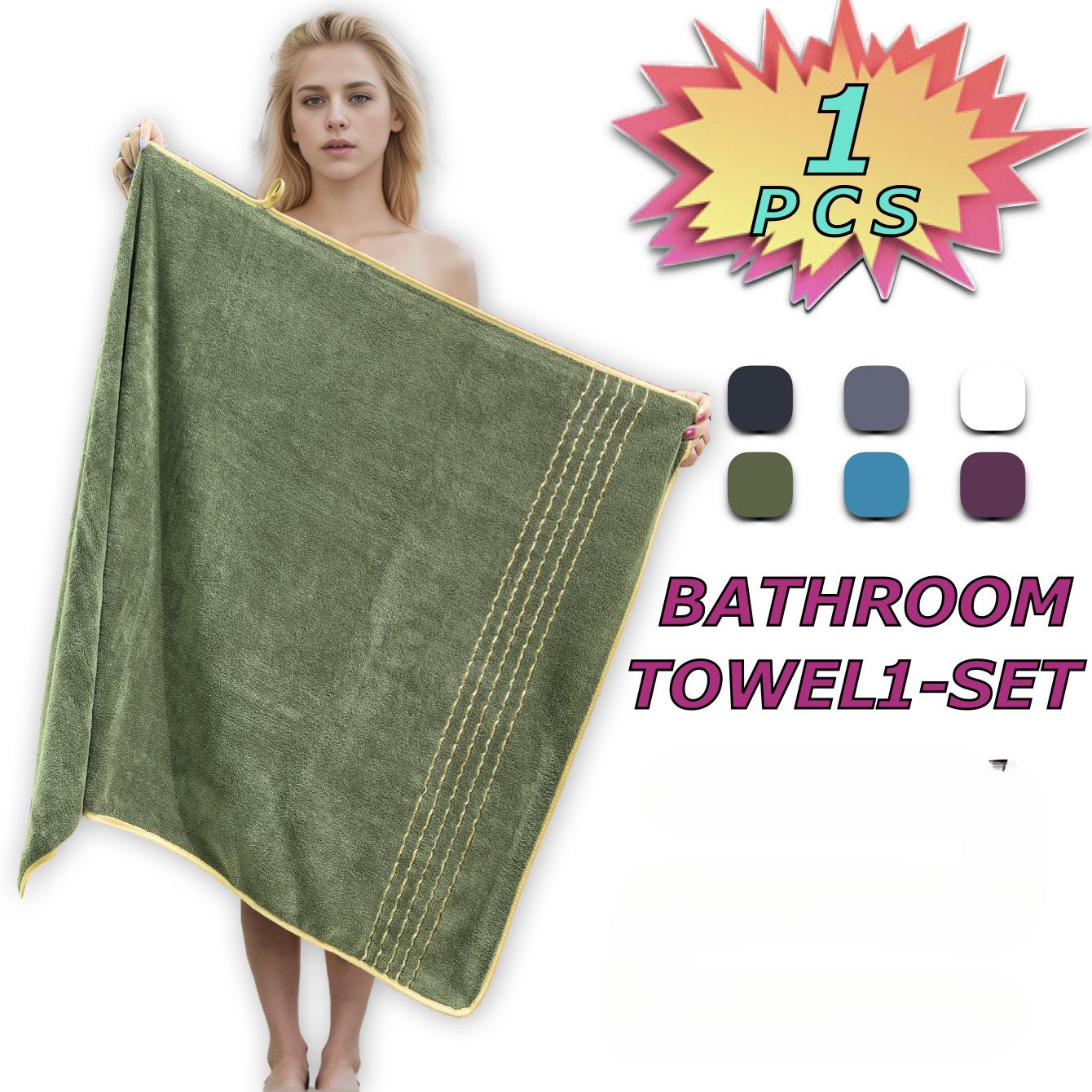 

Ультрамягкое коралловое полотенце, Сухие впитывающие легкие банные полотенца, Идеально для дома, отеля и спа, Фитнес на открытом воздухе 70x140cm зелёный