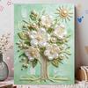 Frameless Pearl Painting Kit Floral Tree Pattern DIY 3D Bead Art Canvas Relaxing Handmade Craft for Adults Home Decor