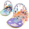 Baby Pedal Piano, Rattle, Lights And Music, Washed Crawling Mat With Guardrail, Newborn Fitness Rack.