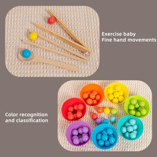 1 Set Arithmetic Math Toy Kit with Beads Blocks Chopsticks Spoons Silicone Bowl Number Learning Counting Color Sorting Toddlers Boys Girls Educational