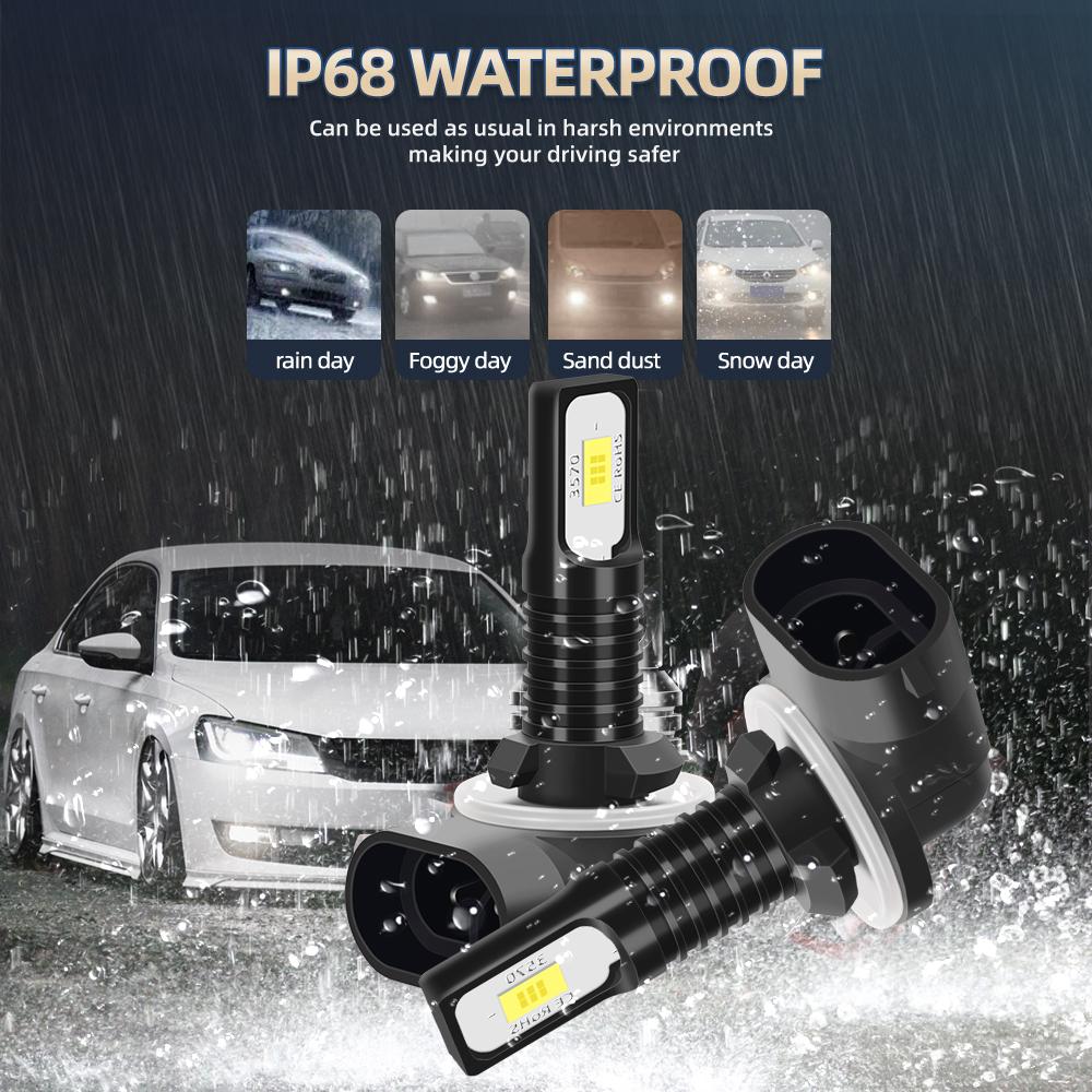 20000LM Auto Fog Lamps Canbus Car Fog Lights 6000K White 12V For Hyundai Genesis Coupe 2010 2011 2012 Night Driving Safety Bulbs 7