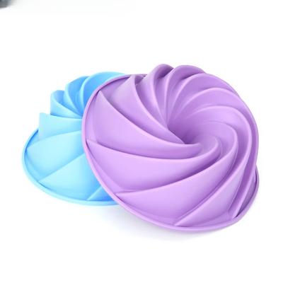 1 STÜCK Große Spiralförmige Silikon Kuchenform Backform 3D Geriffelte Kuchenform Form Brot Bäckerei Backwerkzeuge