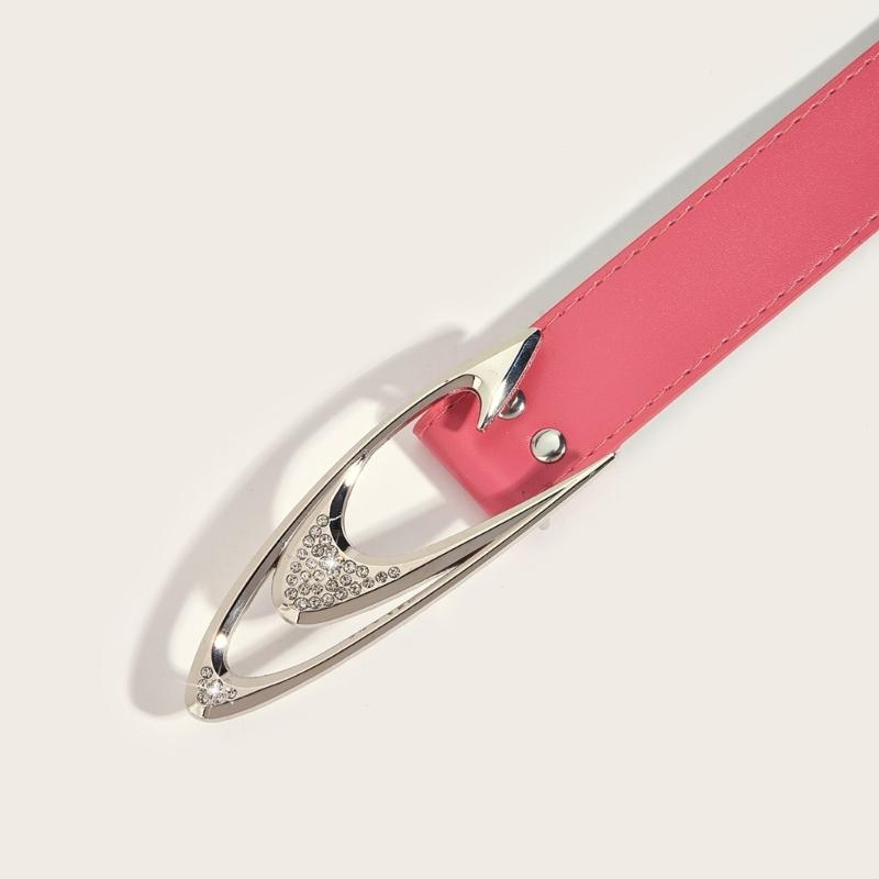 Punk PU Taillengürtel für Jeans Rock and Roll Hip Hop Nietengürtel Taillenband Glitzernde Schnalle mit Inkrustierten Strasssteinen