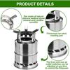 Outdoor Camping Stove Portable Wood Burning Windproof Stainless Steel Stove Camping Folding Wood Stove Picnic Barbecue Cooker