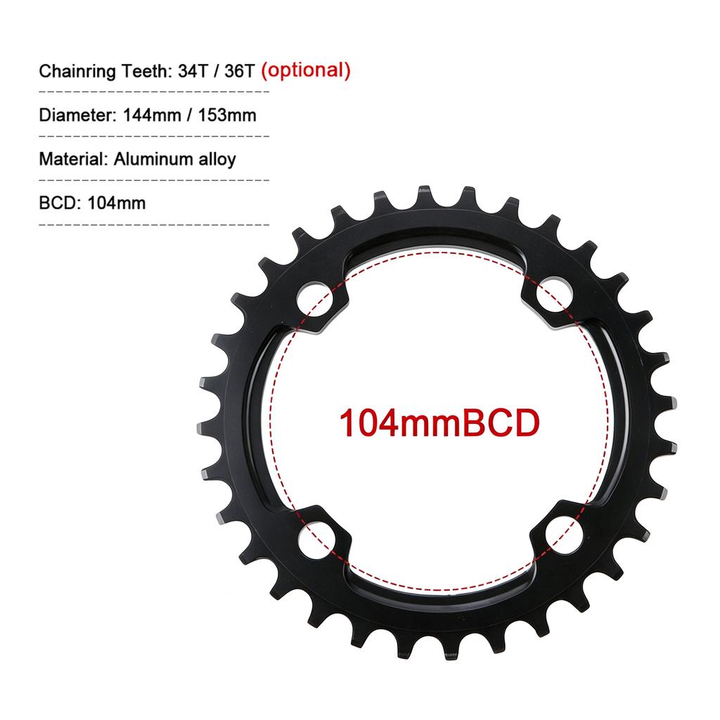 Mountain Bike Right Left Crank Arms with s 170MM 104 BCD Aluminum Alloy Crankset for 8/9/10/11 Speed