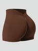 Pantaloncini da Yoga Senza Cuciture a Vita a V da Donna - Controllo Pancia, Asciugatura Rapida, Costolati, Sollevamento Glutei Pantaloni Fitness