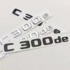 Chrome Black Car Styling Logo C300de Badge Rear Trunk Emblem Sticker Decals For Mercedes Benz C300e C300de W206 Accessories RL1