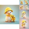 Cartoon Gelbe Ente Mit Hut Autoanhänger Mit Acryl Flache Oberfläche Design Für Auto Innenraum Dekoration