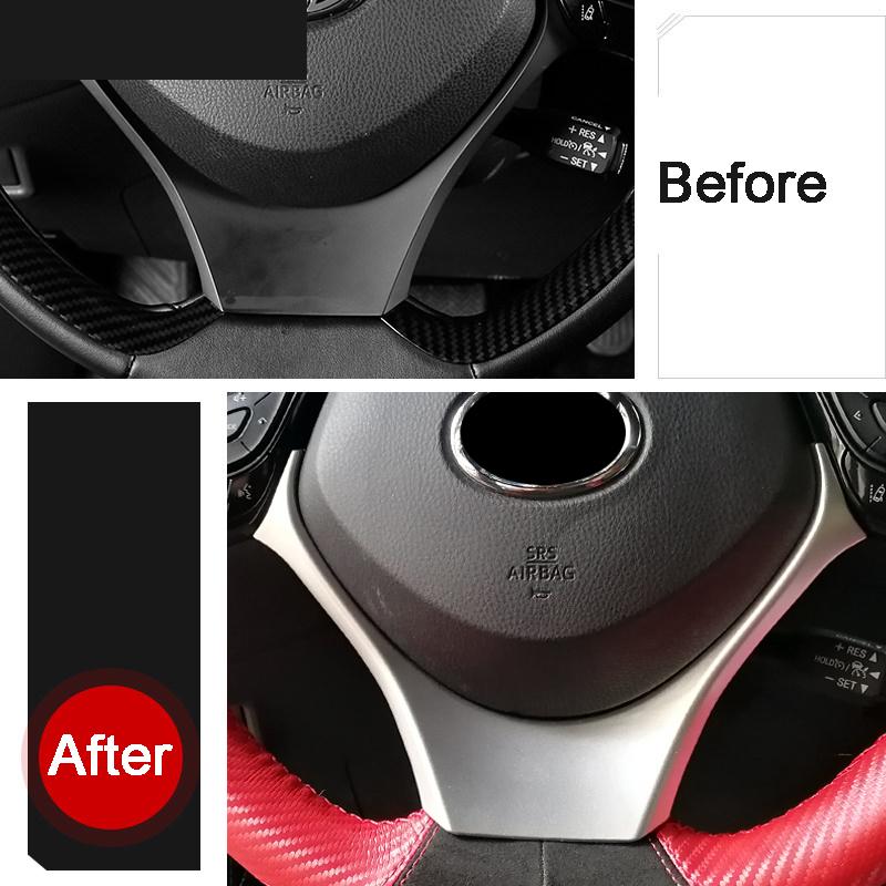 For Auto Styling 1 Pcs Abs Plastic Interieur Stuurwiel U Vorm Decoratie Cover Trim Voor Toyota C-HR Chr 2016 2017
