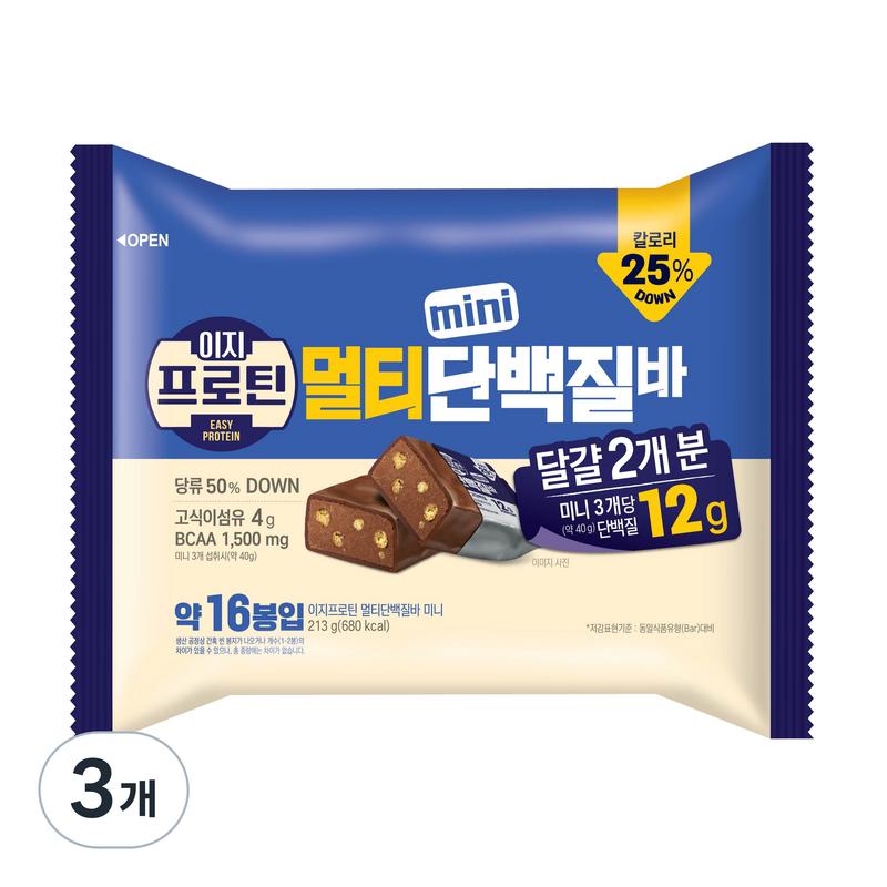 

Lotte Well Food Easy Protein Multi Mini Protein Bar, 213g, 3 units