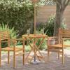 VidaXL Folding Garden Table Ø60x75 Cm Solid Eucalyptus Wood