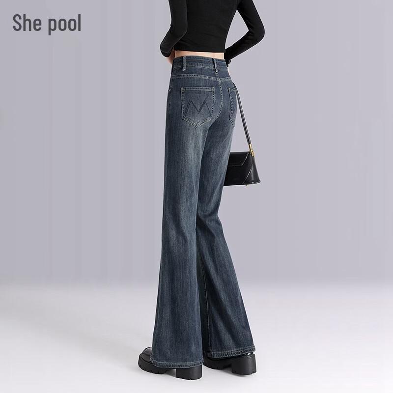 Женские ретро-джинсы клеш с высокой талией Tachi XL