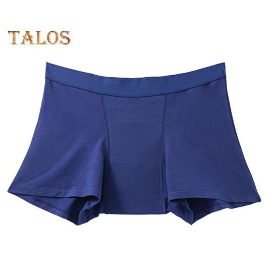 

Женские хлопковые менструальные трусы, 4-слойное герметичное нижнее белье со средней талией, ночные впитывающие трусы для женщин и девочек с обильными выделениями M синий