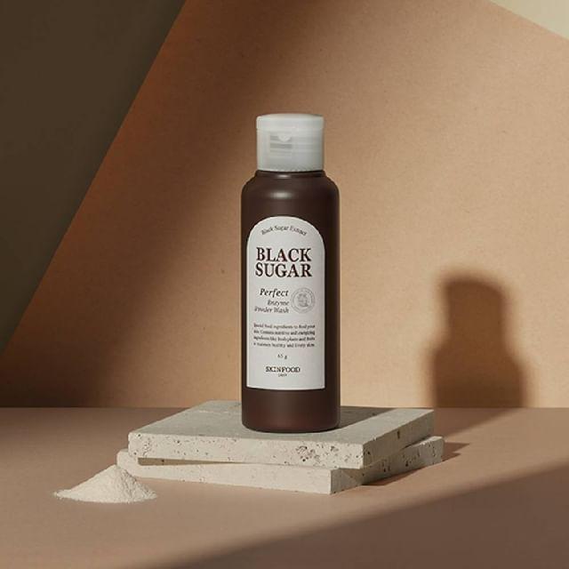 SKINFOOD - Black Sugar Perfect Enzyme Powder Wash Jumbo 65g