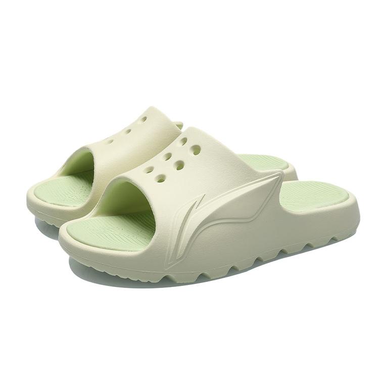 Li Ning Slide Slippers Women's Vanilla Green ABTR006-3
