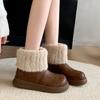 Thick-soled Plush Snow Boots for Women Autumn Winter New Warm Cotton Shoes Casual Fur Versatile Comfortable Female Ankle Boots