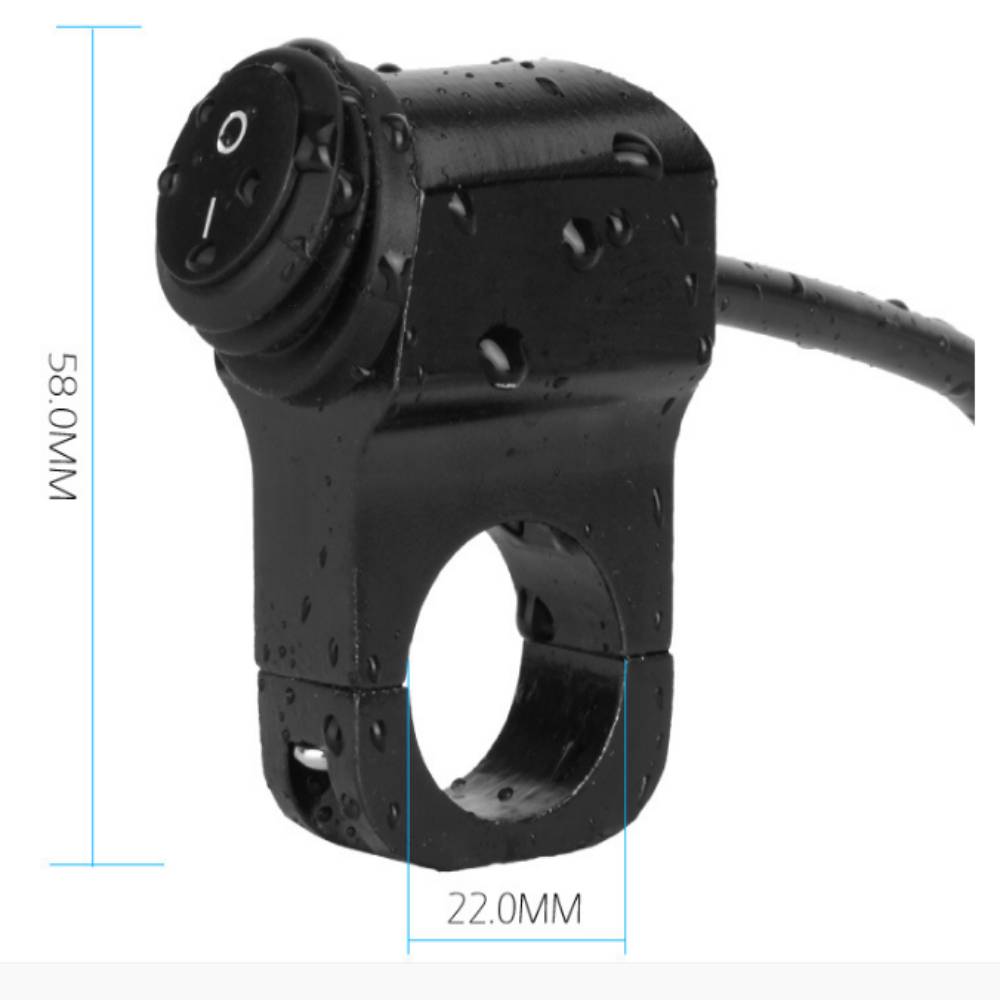 12V Motorcycle Handlebar Headlight Switch ON/OFF Switch Spotlights Signal Converter Turn Signal Toggle Switch Controller Button