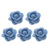 5pz Tessuto di Cotone Denim Coreano Fiori Vestiti Cappelli Decorazione Abito Fiori Accessori per Capelli Fai da Te Scrapbooking Materiali per Artigianato