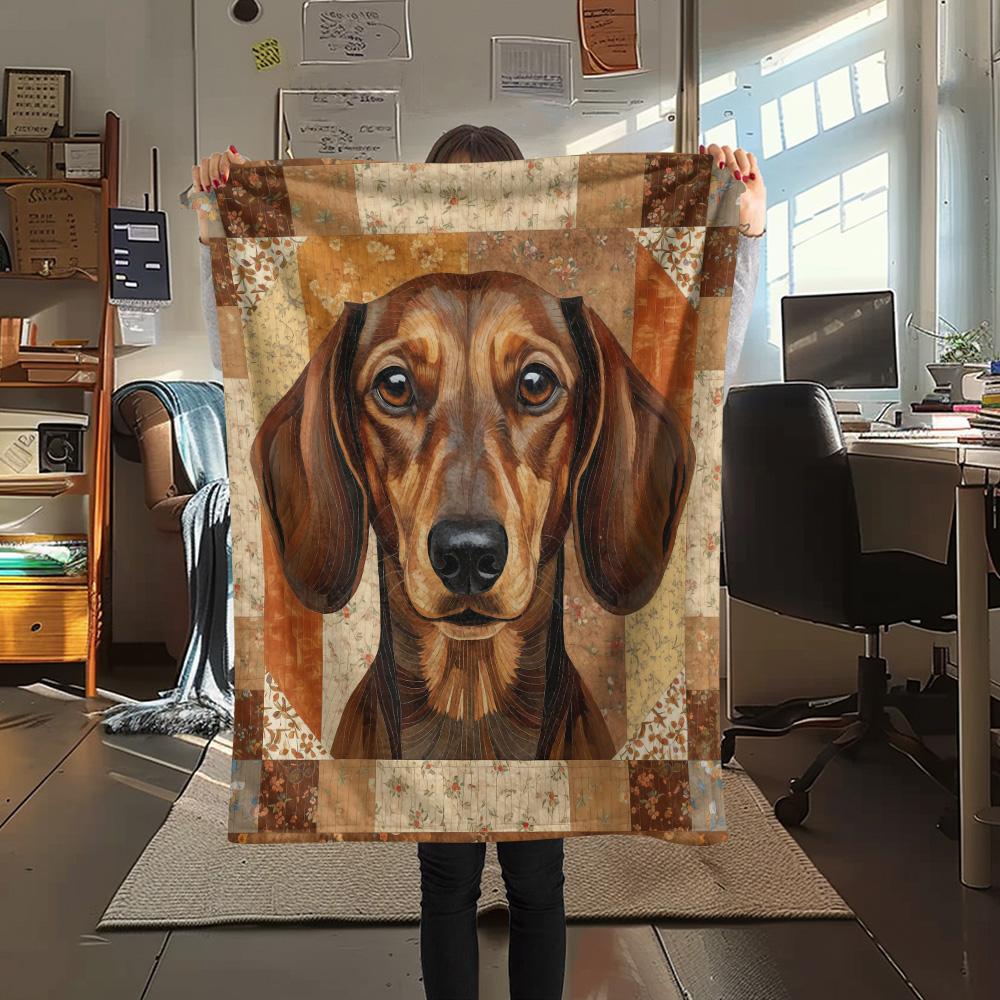 1PC Dog Print Flannel Blanket, High quality Comfortable for All Seasons, Home Decor, Warmth and Comfort, Perfect for Christmas Gifts