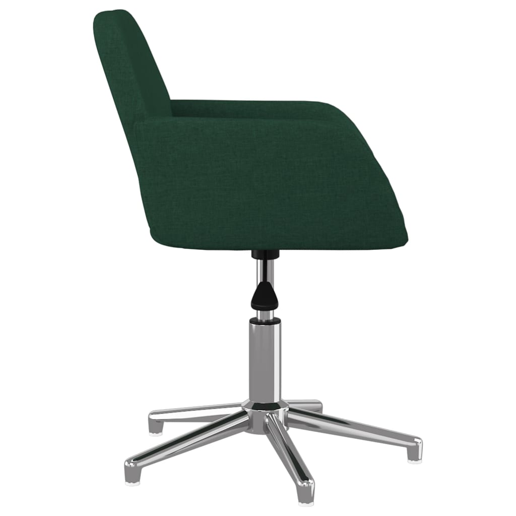 Office Chair Swivel Dark Green Fabric