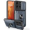 For Motorola Moto G75 5G Case PC+TPU Kickstand Phone Back Cover with Camera Slider