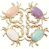 5/10/20pcs Marine Animal Pendant Simple and Elegant Solid Color Crab Keychain DIY Pendant Alloy Drip Oil Necklace Bracelet Accessories