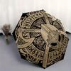 Viking Helmet Axes Norse Symbol Tapestry  DecorUmbrella, Portable 3-Fold Compact Umbrella,Christmas Gift ES527