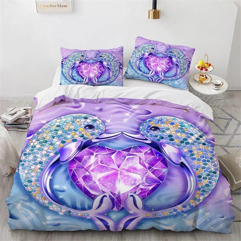 3D Animal Duvet Cover Microfiber Wolf Fox Elk Bedding Set Wild Animals Comforter Cover King Queen For Teen Adults 2/3pcs