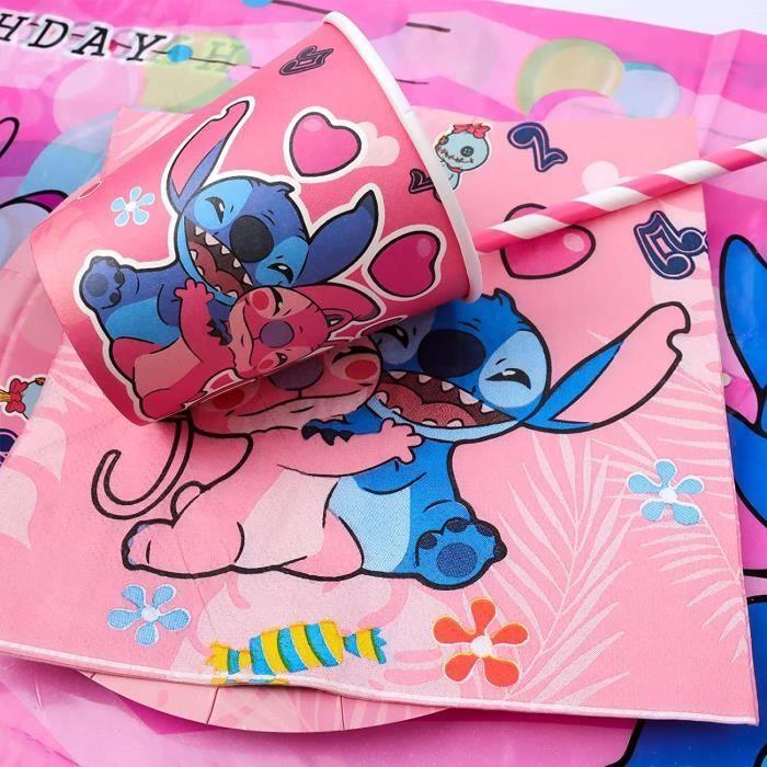 Vaisselle de fête - Lilo Stitch - Ensemble anniversaire - 10 assiettes - 10 gobelets - 20 serviettes