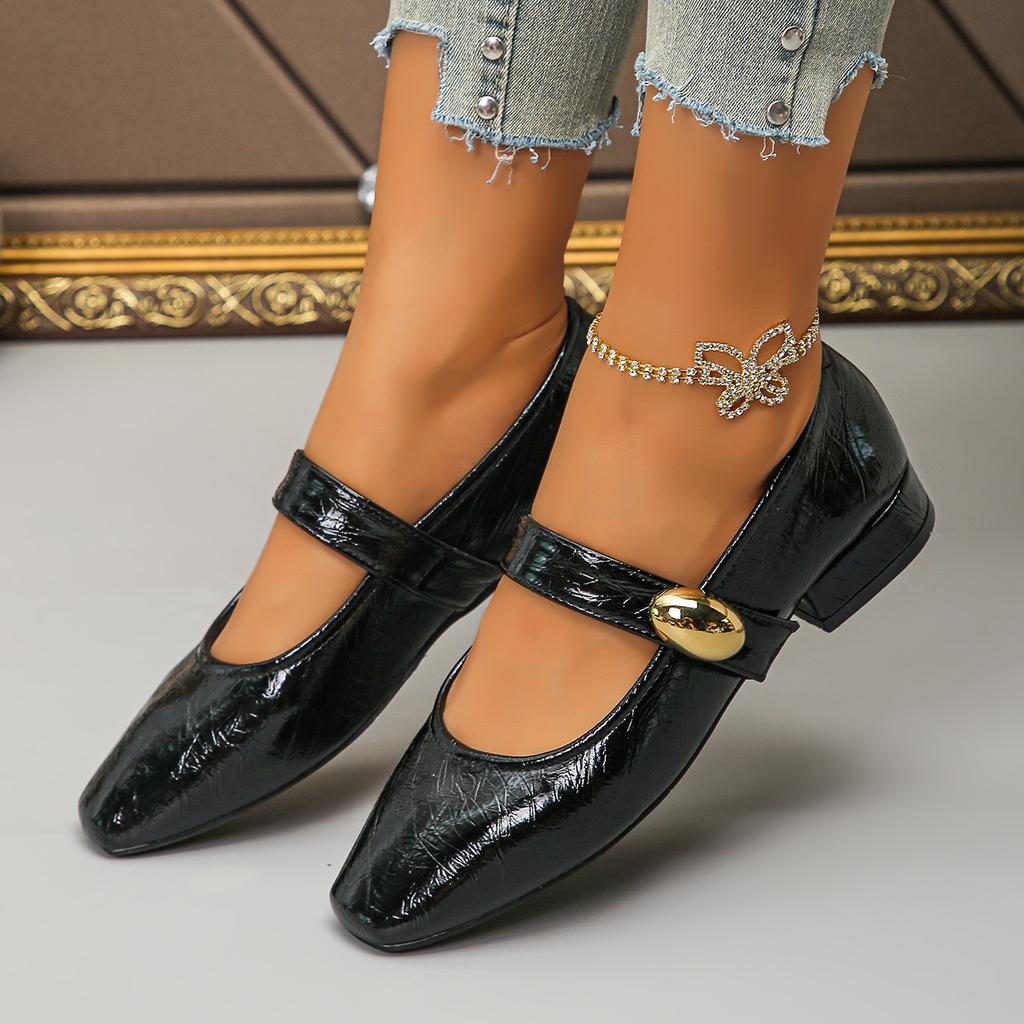 Women Flats Korean Spring Elegant Round Toe Loafers Women French Retro Low Heels Cute Mary Jane Shoes for Women Zapatos De Mujer