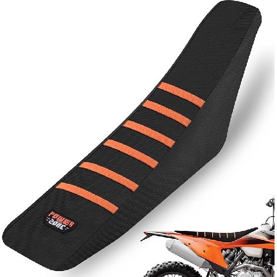 Motorcycle Universal Seat Cover Non-Slip Rubber Striped Gripper Soft Sewing For CRF WR WRF RMZ YZF SXF EXC EXC XC SX CR KLX Dirt Pit Bike Motocross