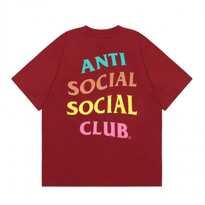GUOYAN TOP Nieuwe 2026 ASSC Letterprint Ronde Crewneck Korte Mouw Unisex ASSC T-shirt Straatmode Katoen Losse Pasvorm Jeugd Mode T-shirt S