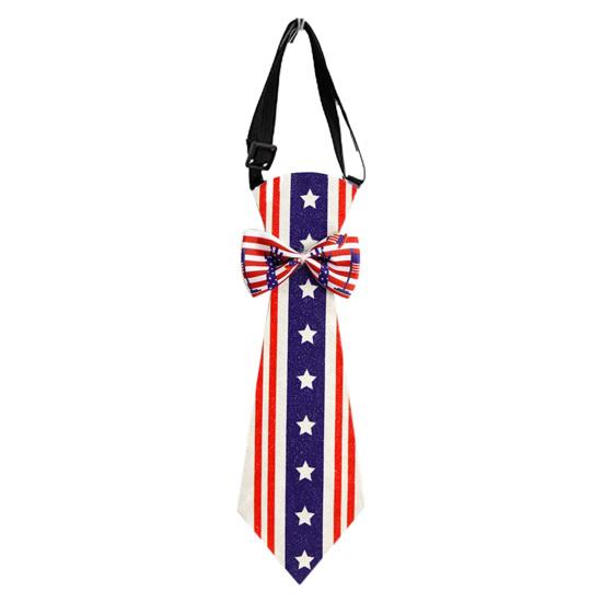 

Yousheng Patriotic Bow Tie for Independence Day 2026 Adjustable Neck Strap Felt Fabric Knot-free Tie Party Decoration Accessories for July A