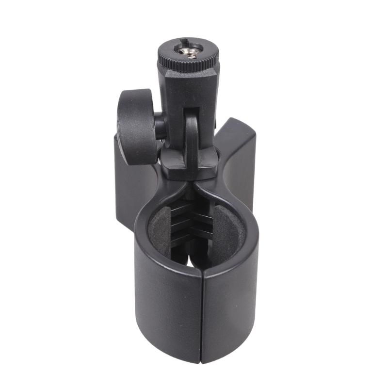 Microphones Stand Clip Holder For Hair Dryers Flashlights Telescopes Featuring Angle Adjustment Knob Design