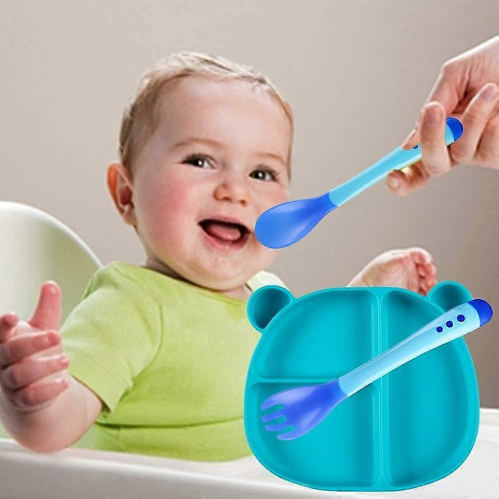Baby Suction Plate, Infant Toddler Non-slip Silicone Divided Placemat With Strong Suction Cup Fits Most High Chairs, For Kids